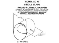 AC-40 - 10" Single Blade Control Damper (Model #AC4010)