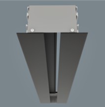 100" 1 SLOT - 1" "Flow Bar" Linear Slot Diffuser, Mud-in, Mounting Brackets, Pattern Controller (Model# USAAFLC-10-CC1SL
