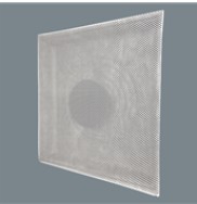 US Aire 7300-6, Aluminum Perforated Diffuser, ductboard back, 24" X 24" w/ Deflector